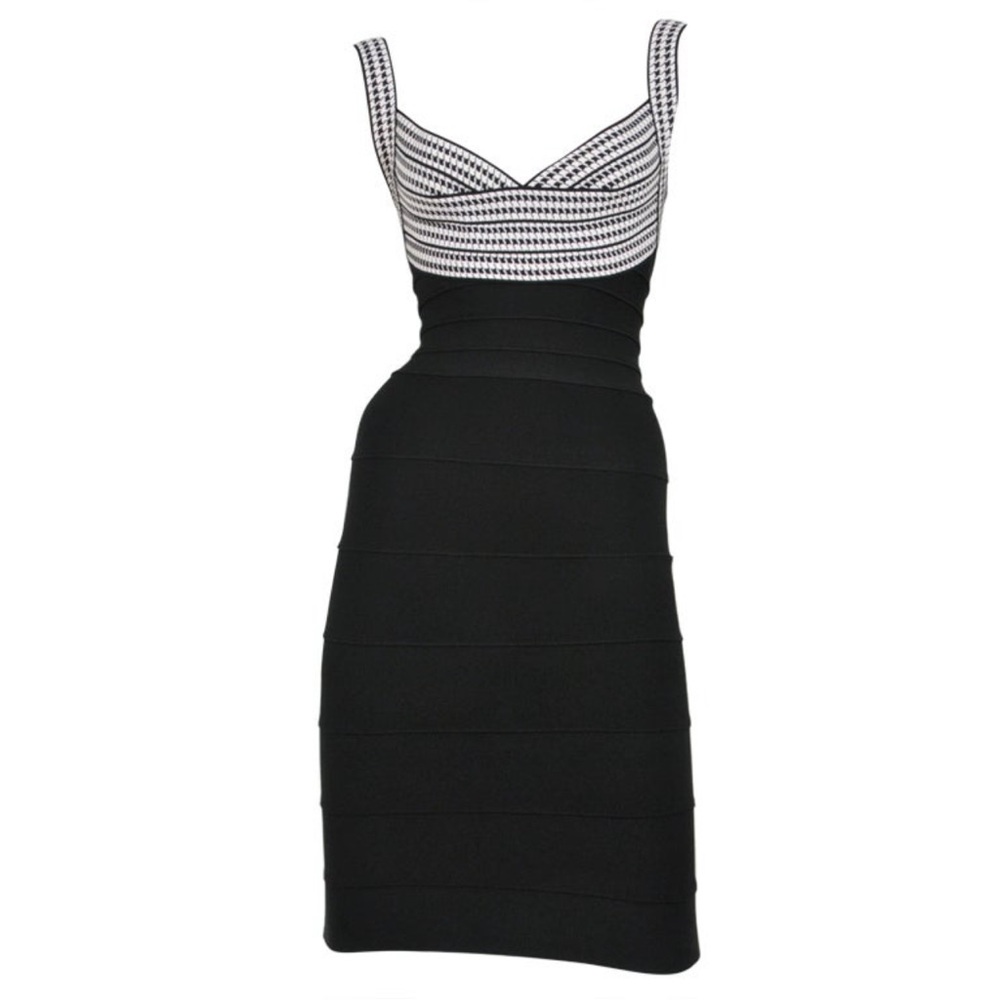 ISO Herve Leger Spring 1995 houndstooth dress